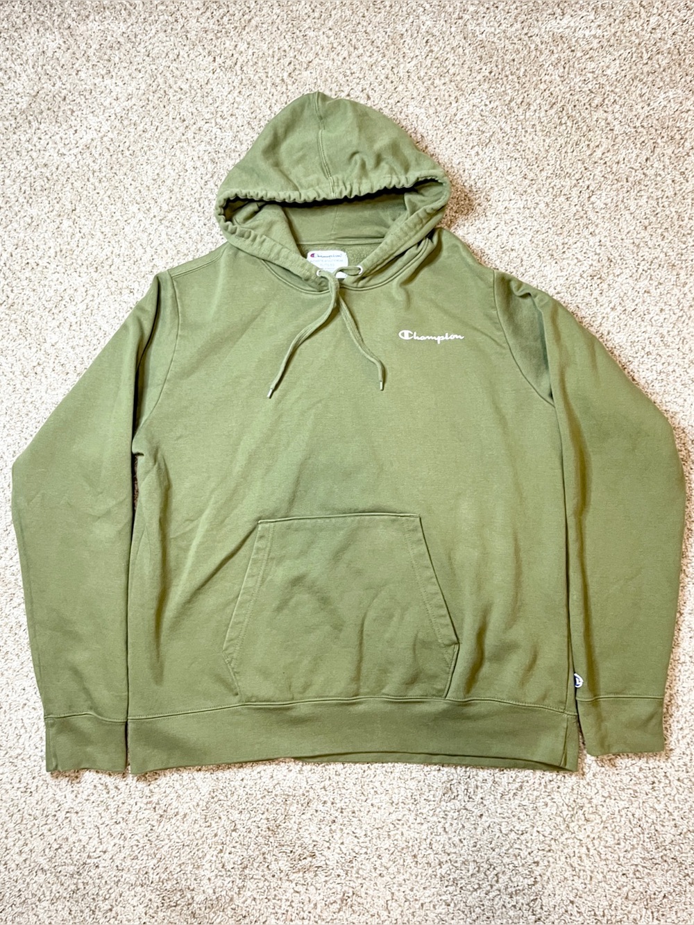 Champion Olive Crewneck Hoodie